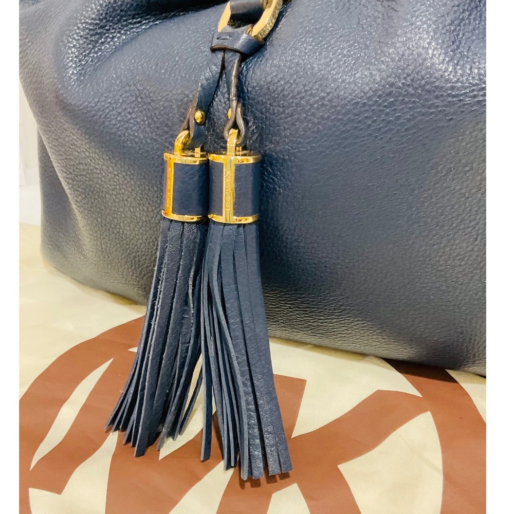 Michael Kors shoulder bag tote drawstring Camden satchel boho hobo leather purse - Picture 6 of 16